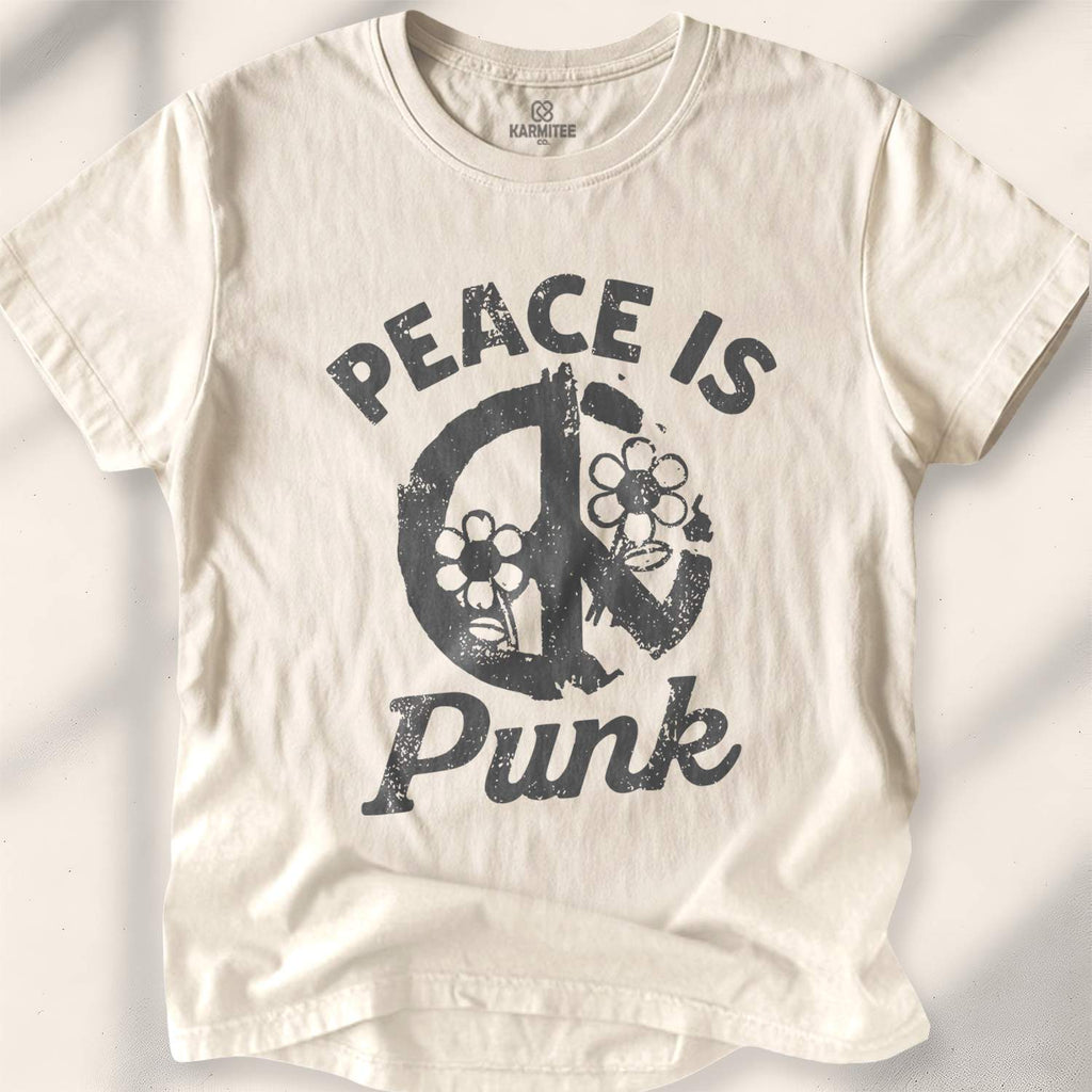 Peace Is Punk T-shirt - Natural