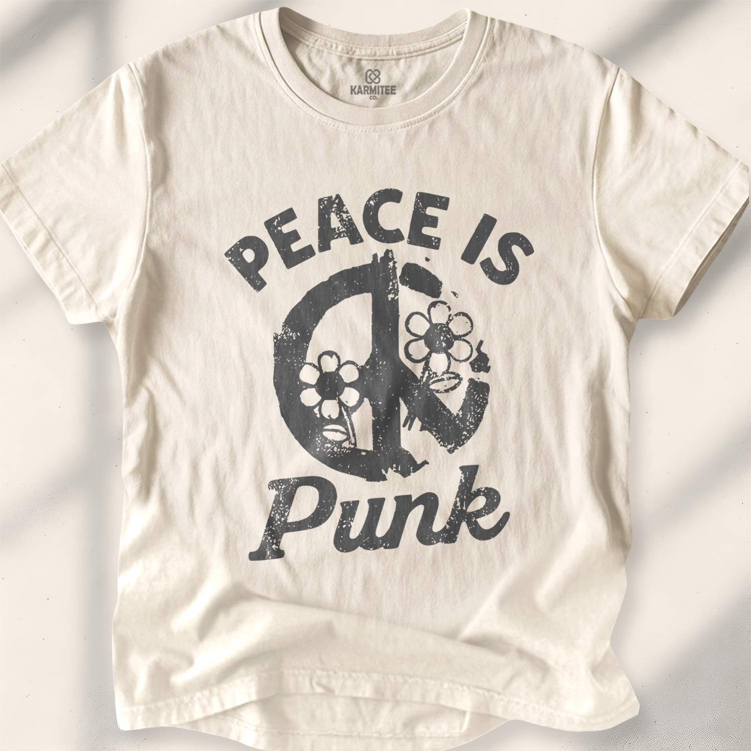 Peace Is Punk T-shirt - Natural