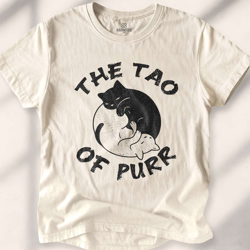 The Tao Of Purr T-shirt - Natural