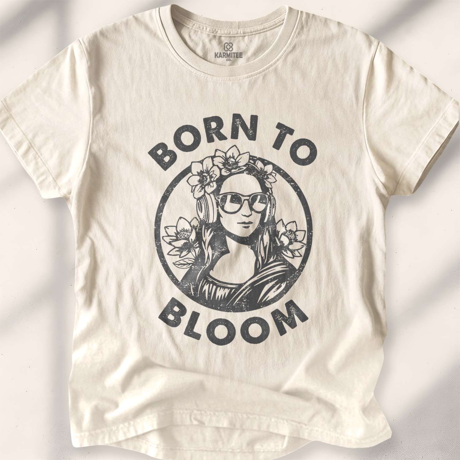 Born To Bloom T-shirt - Natural