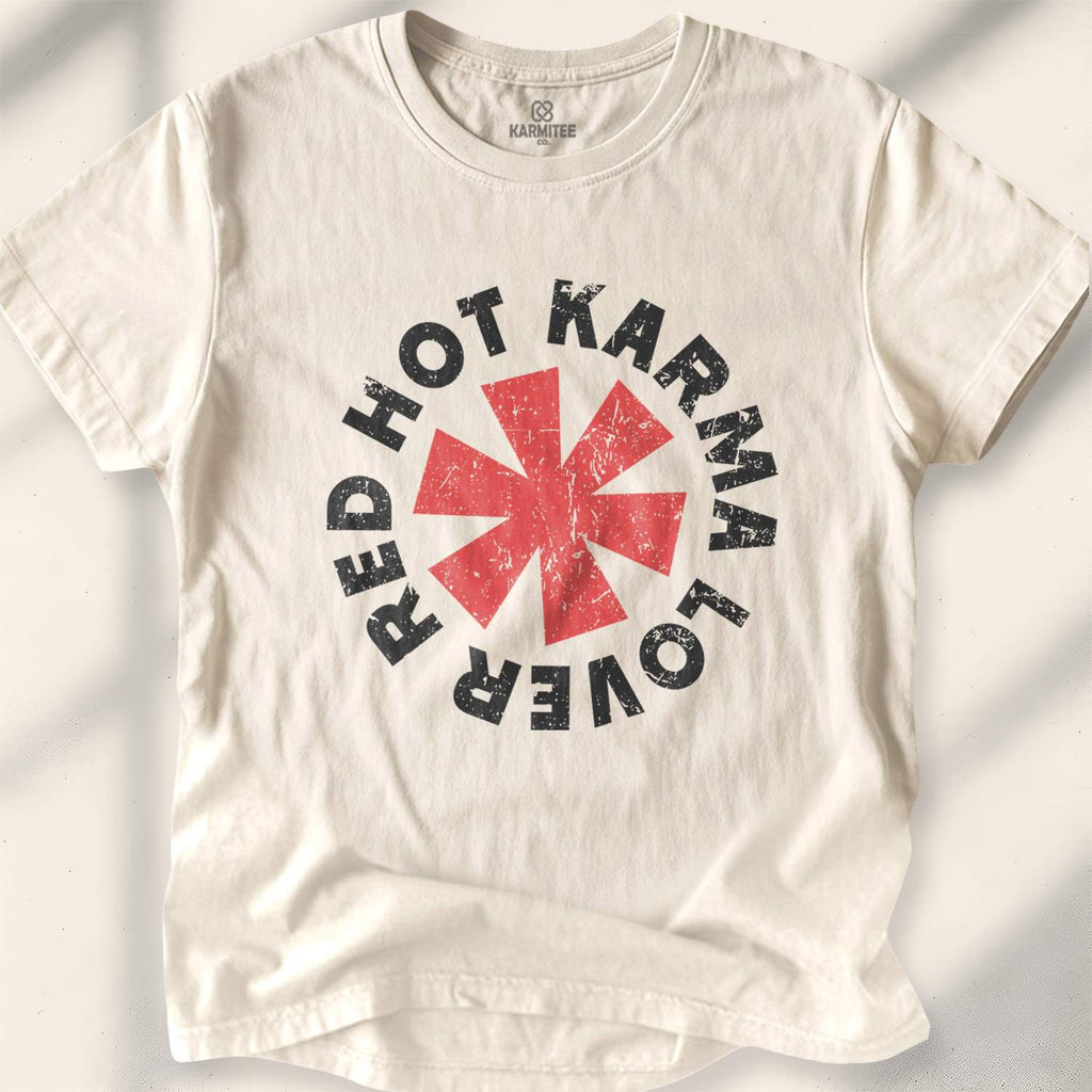 Red Hot Karma Lover T-shirt - Natural