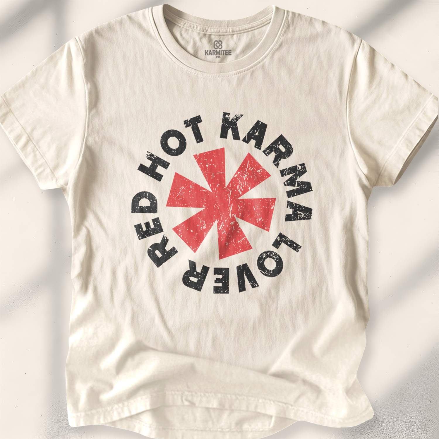 Red Hot Karma Lover T-shirt - Natural