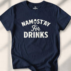 Namast'Ay For Drinks T-shirt - Navy