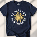 Be Here Now T-shirt - funny zen t-shirt - sarcastic mindfulness tee - ironic meditation shirt - Karmitee humor in S - mockup