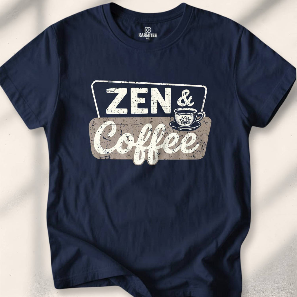 Zen E Coffee T-shirt - Navy