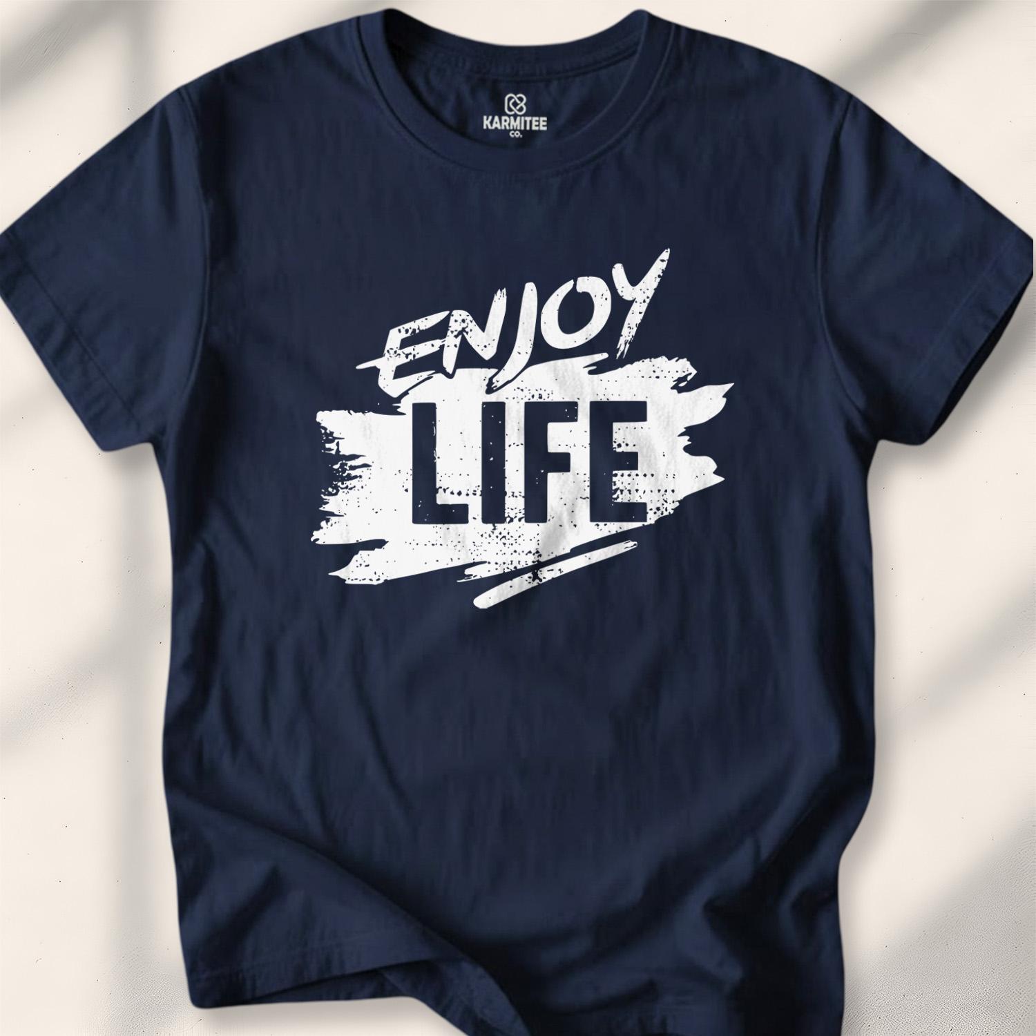 Enjoy Life T-shirt - Navy