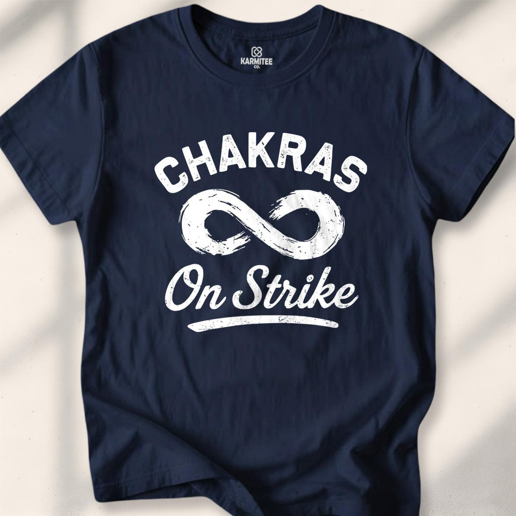 Chakras On Strike T-shirt - Navy