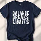 Balance Breaks Limits T-shirt - mindful power t-shirt - silent strength tee - centered rebel apparel - Karmitee urban zen in S - mockup