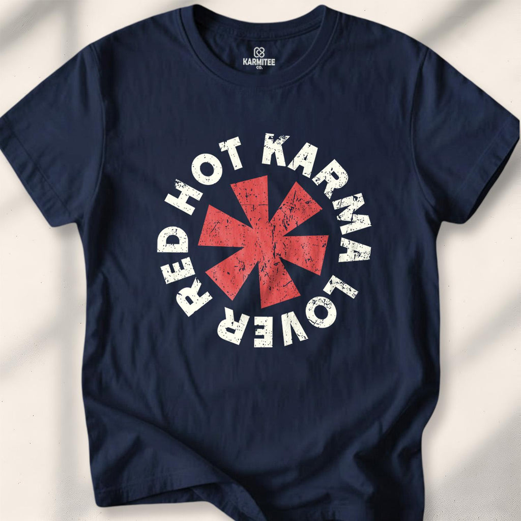 Red Hot Karma Lover T-shirt - Navy