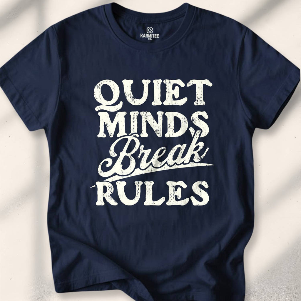 Quiet Minds Break Rules T-shirt - Navy