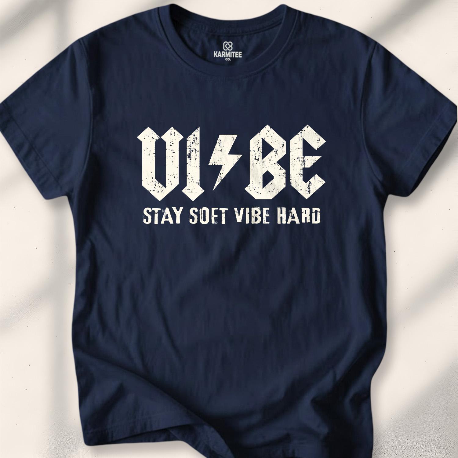 Vibe (Stay Soft Vibe Hard) T-shirt - Navy