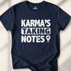 Karma’s Taking Notes T-shirt - Navy