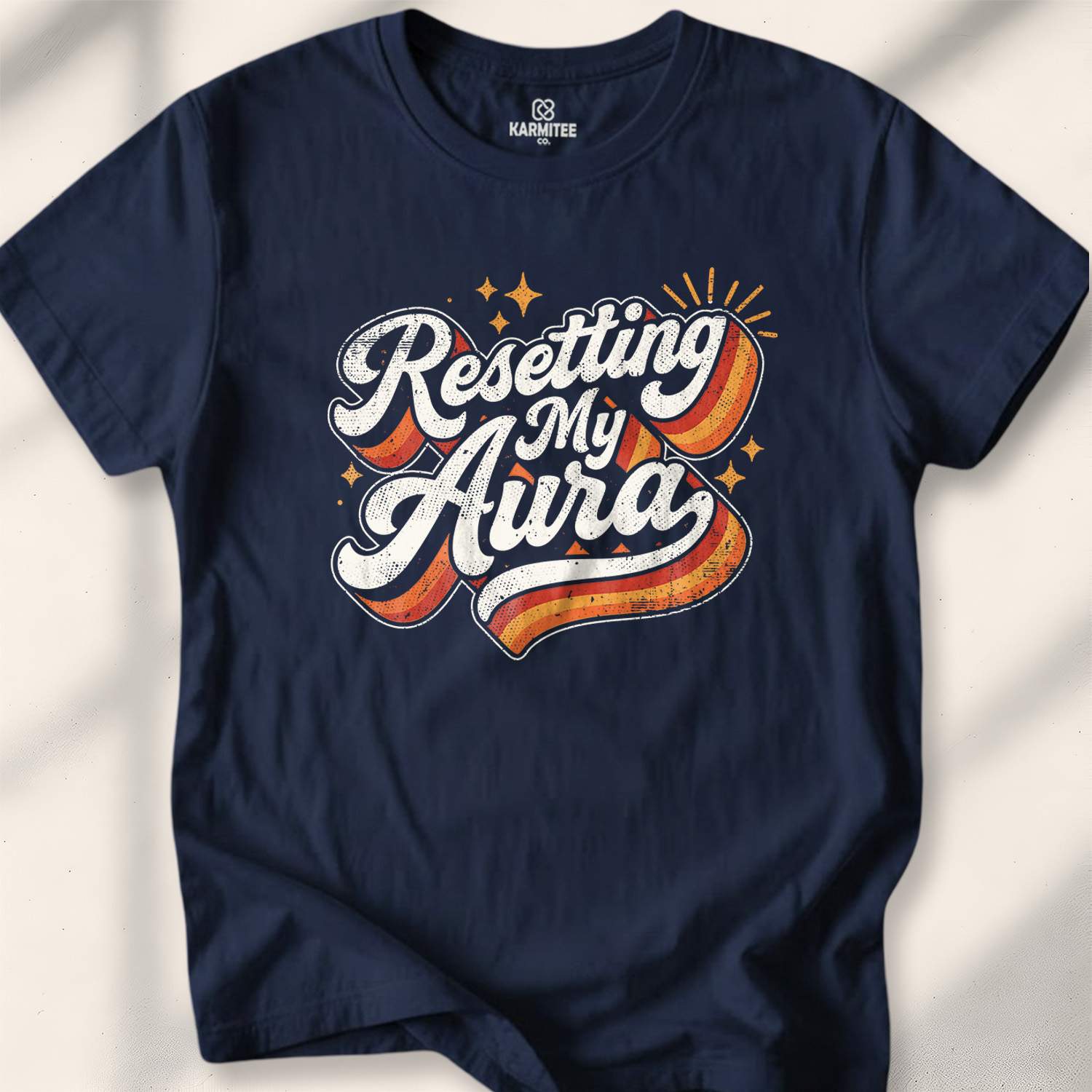 Resetting My Aura T-shirt - Navy