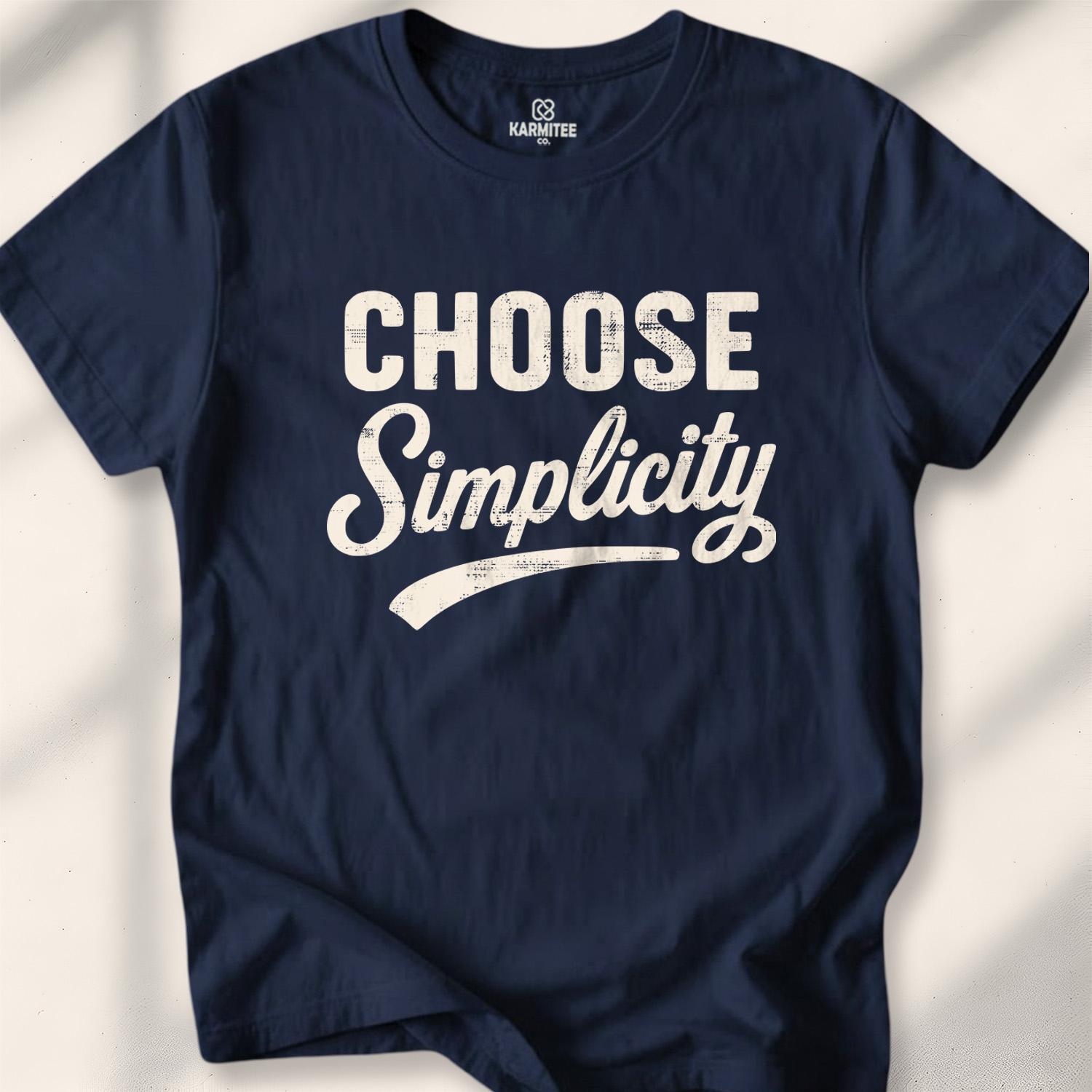 Choose Simplicity T-shirt - Navy
