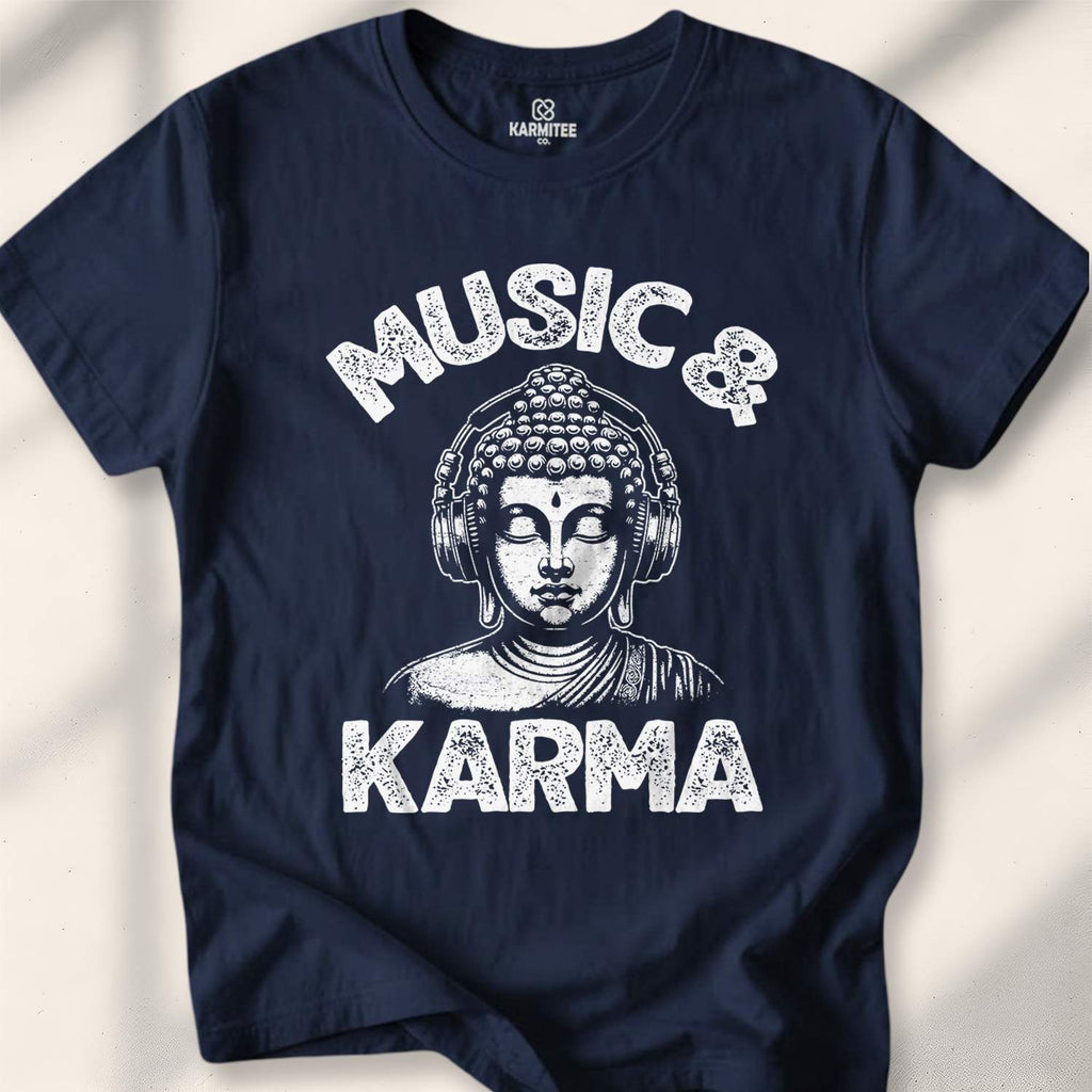Music & Karma T-shirt - Navy