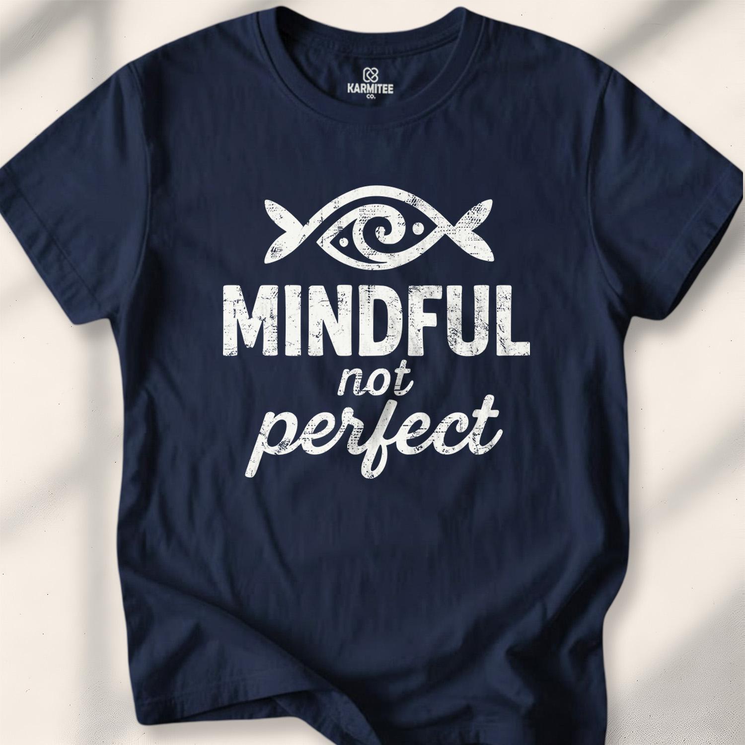 Mindful, Not Perfect T-shirt - Navy