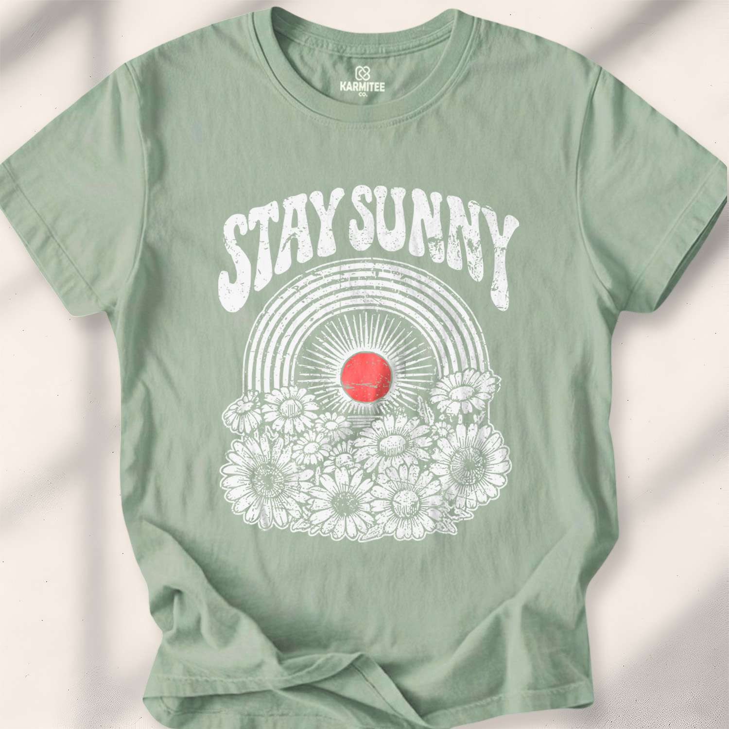 Stay Sunny T-shirt - Sage