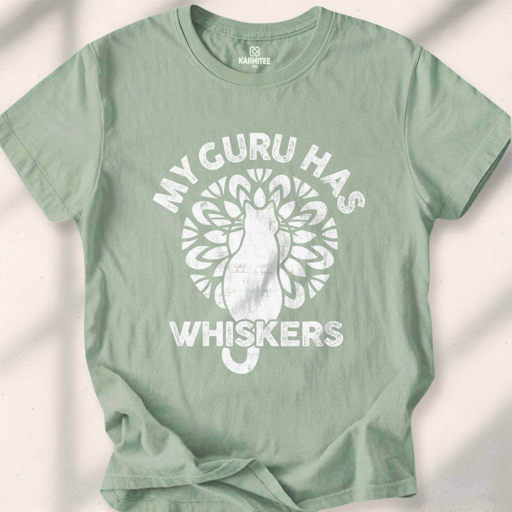 My Guru Has Whiskers T-shirt - Sage