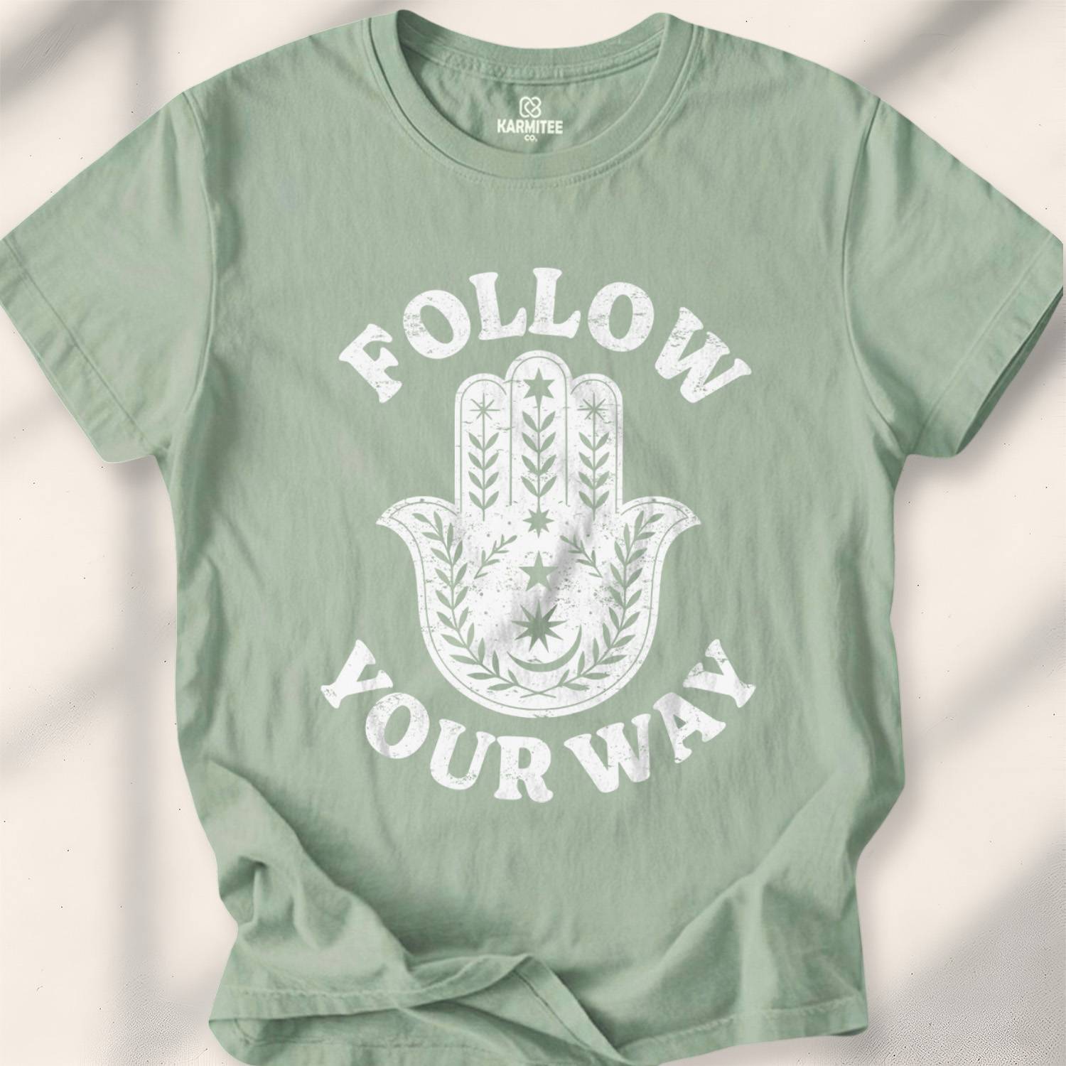 Follow Your Way T-shirt - Sage