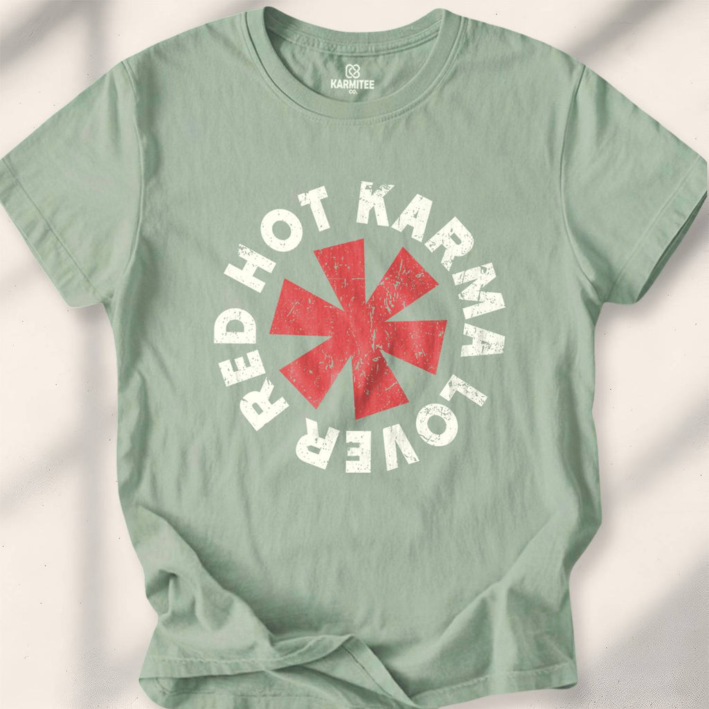 Red Hot Karma Lover T-shirt - Sage