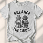 Balance The Chaos T-shirt - mindful power t-shirt - silent strength tee - centered rebel apparel - Karmitee urban zen in S - mockup