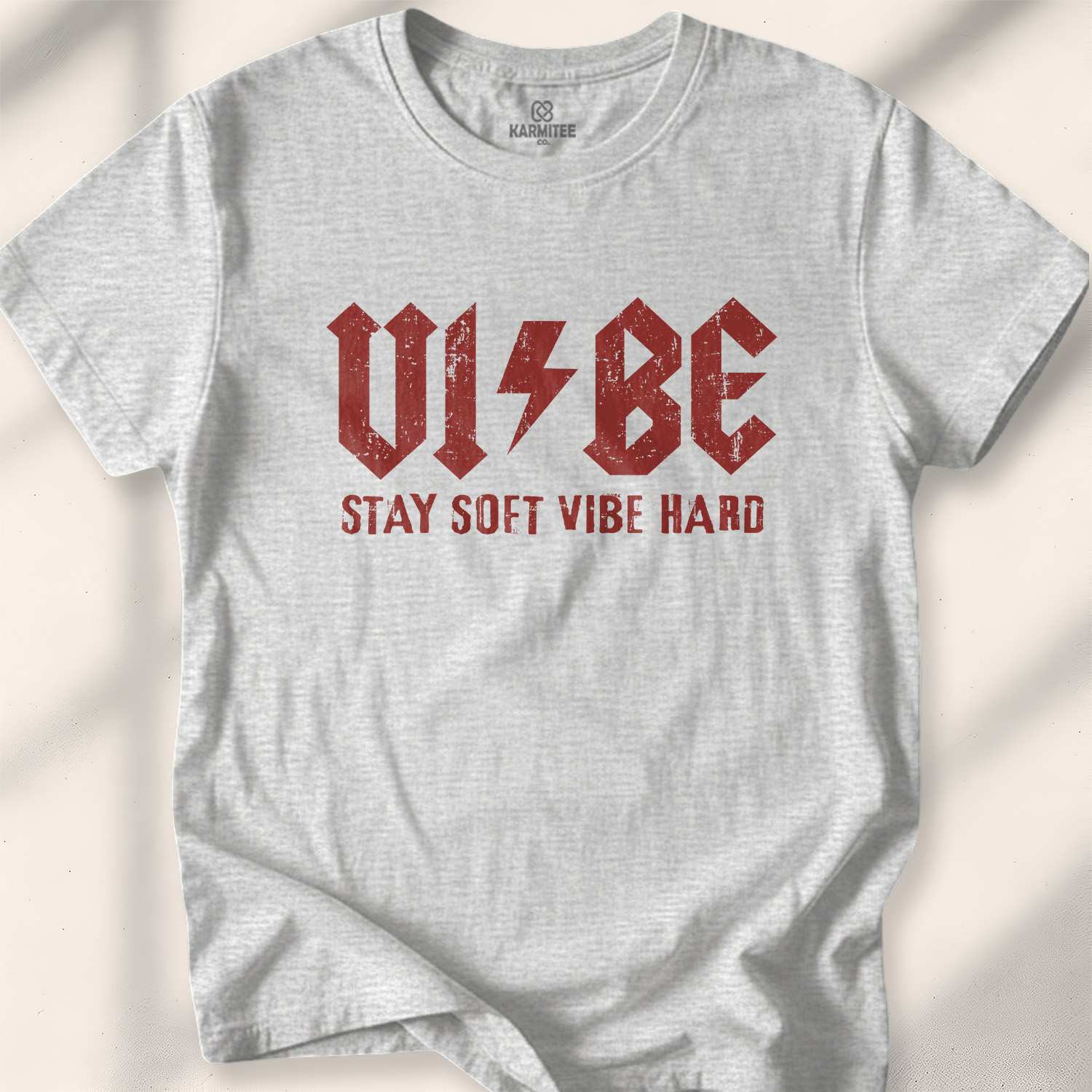 Vibe (Stay Soft Vibe Hard) T-shirt - Sport Grey