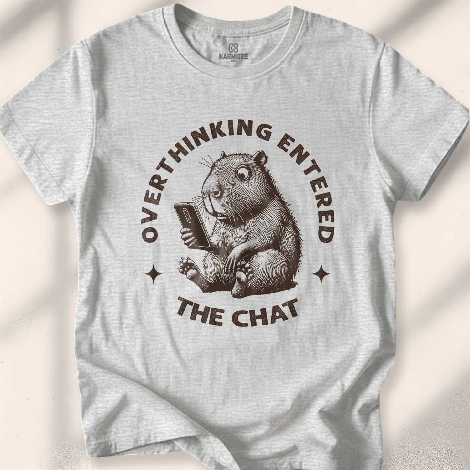 Overthinking entered the chat t-shirt - Sport Grey