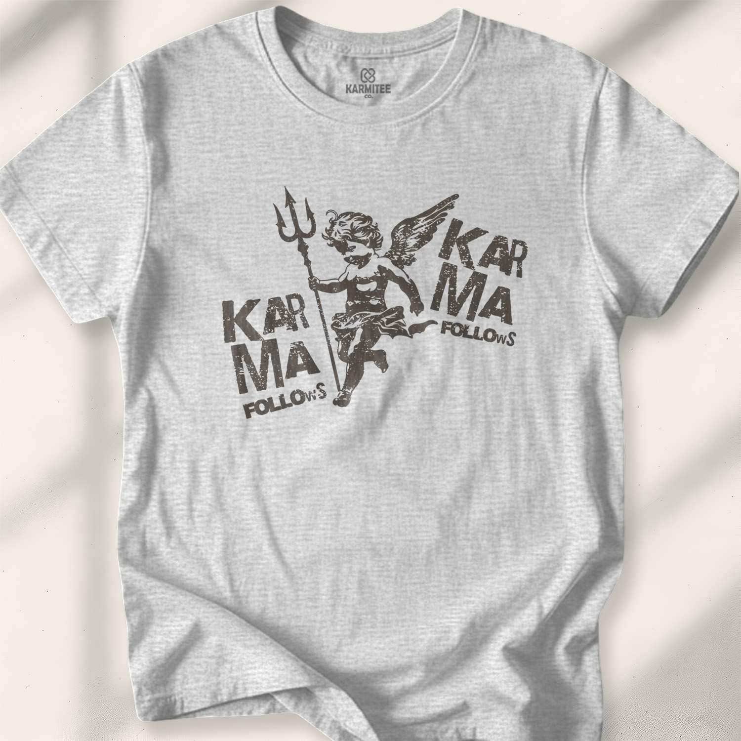 Karma Follows T-shirt - Sport Grey