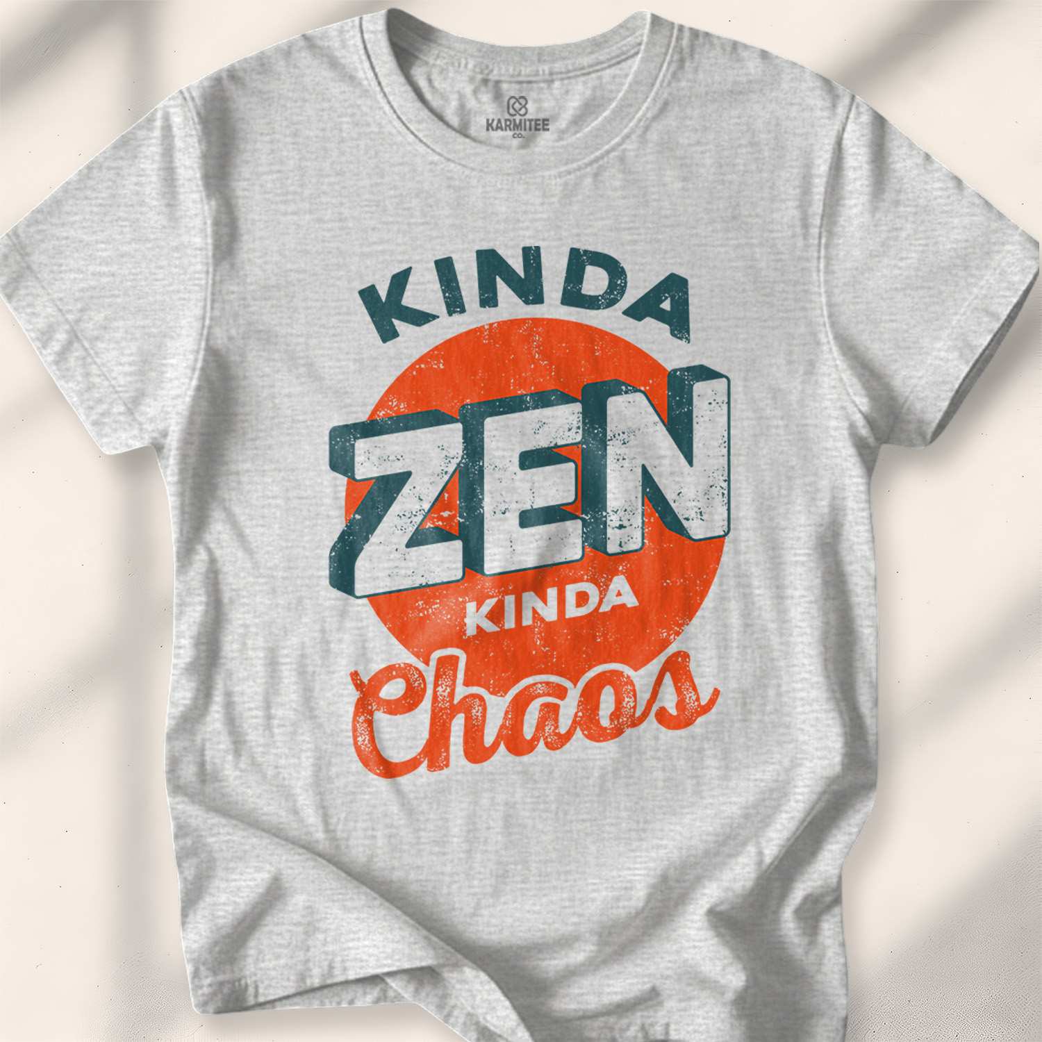 Kinda Zen Kinda Chaos T-shirt - Sport Grey