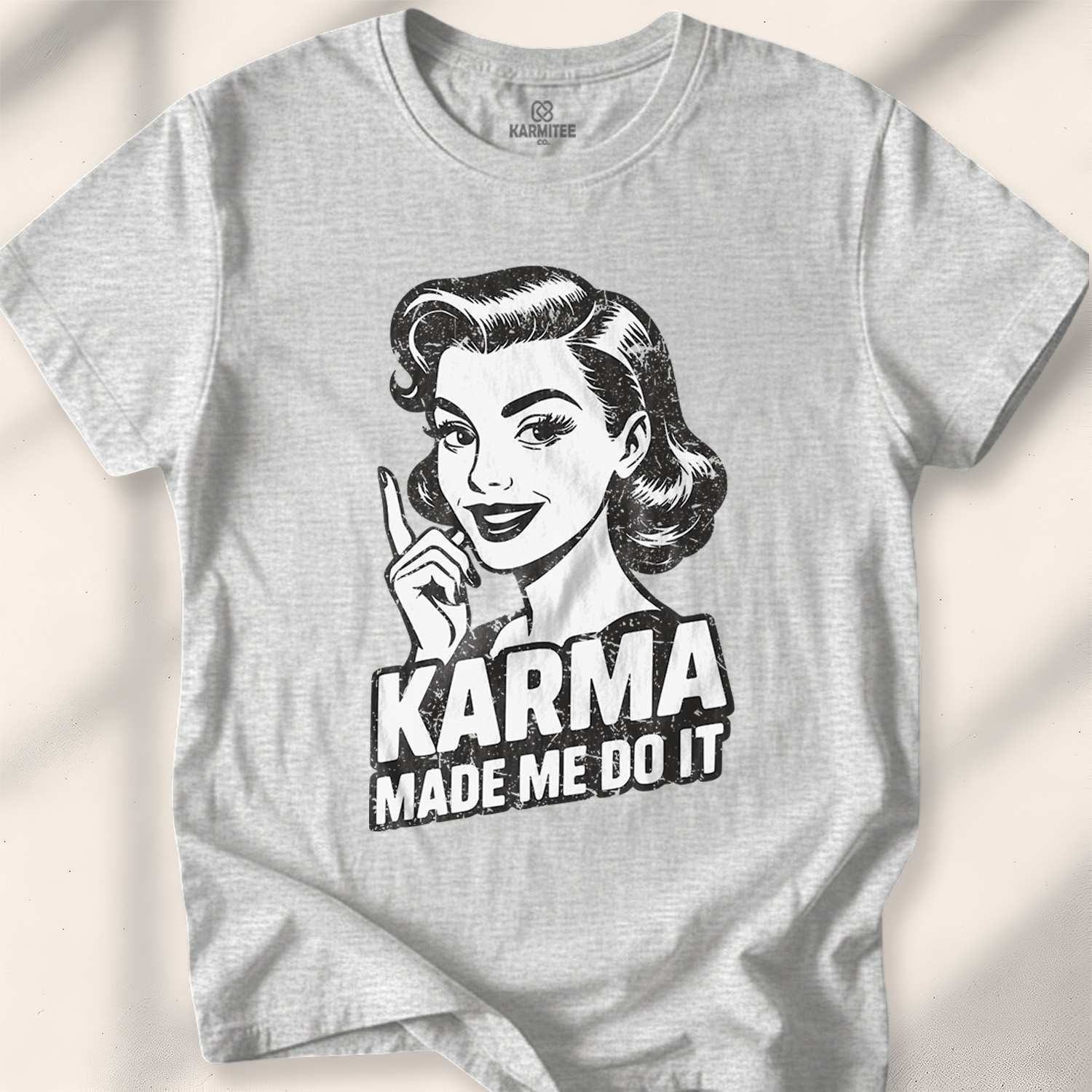 Karma Made Me Do It T-shirt - Sport Grey