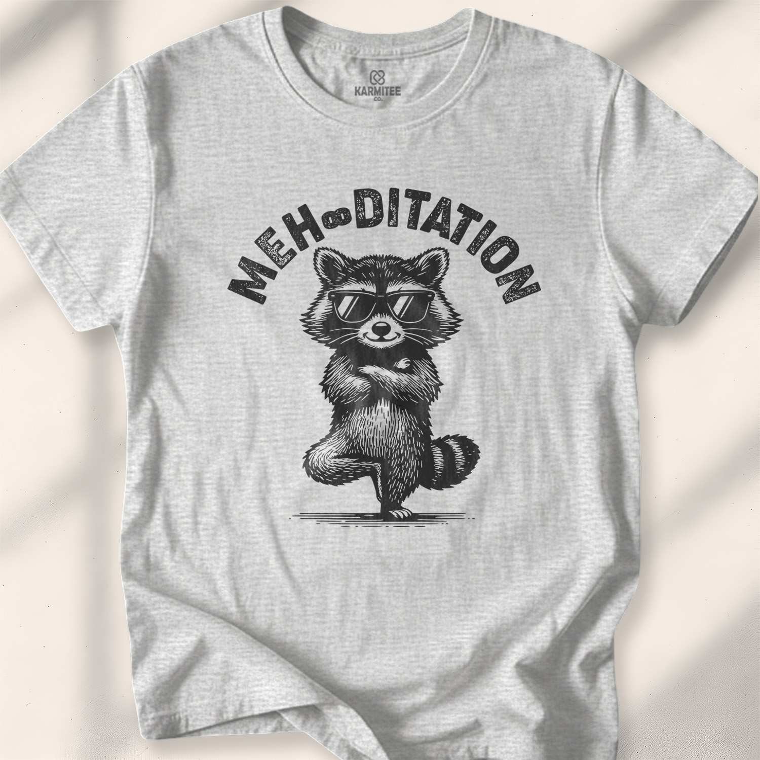 Meh-Ditation T-shirt - Sport Grey