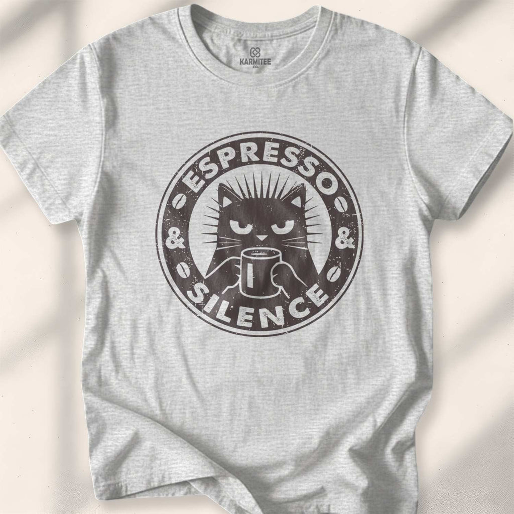 Espresso & Silence T-shirt - Sport Grey