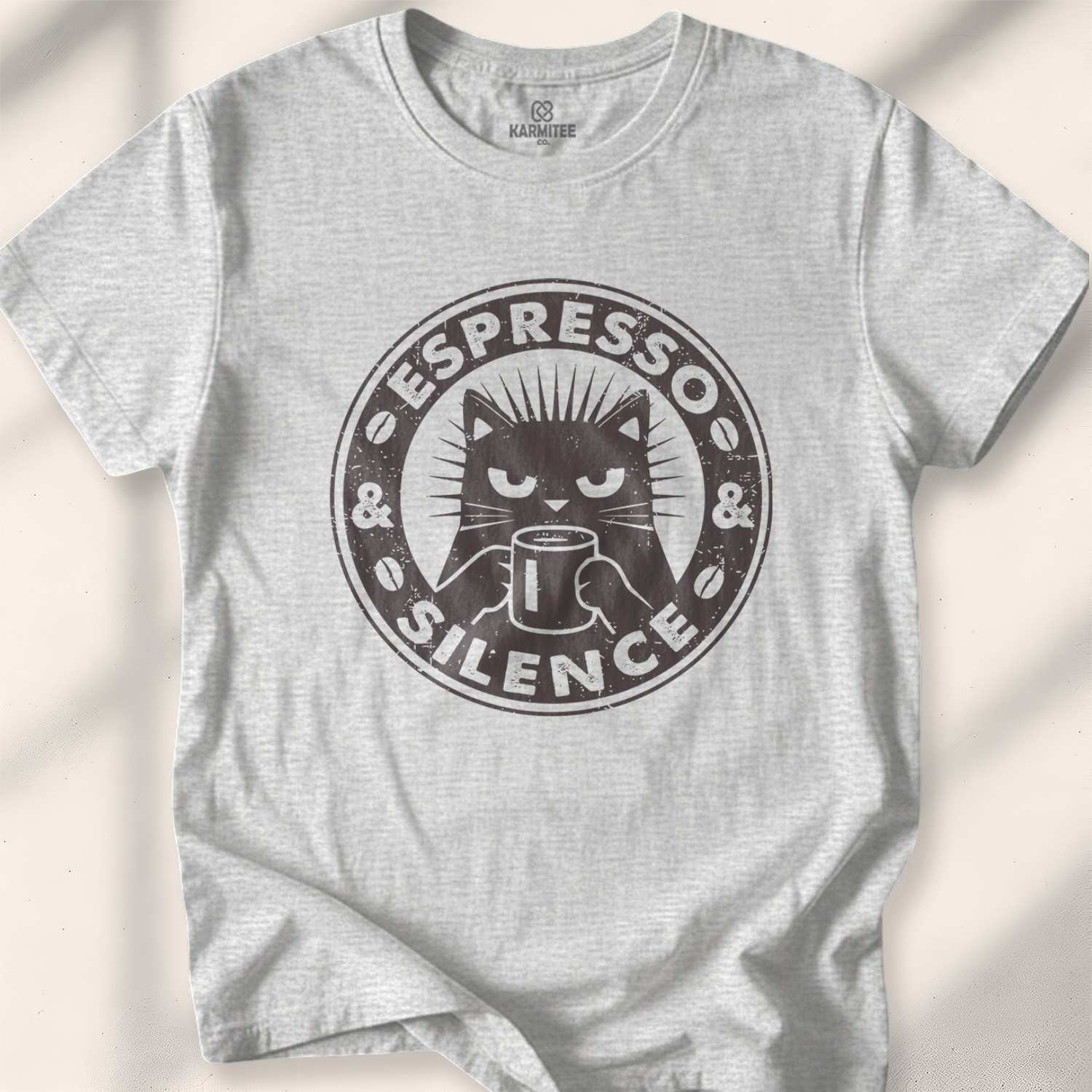 Espresso & Silence T-shirt - Sport Grey
