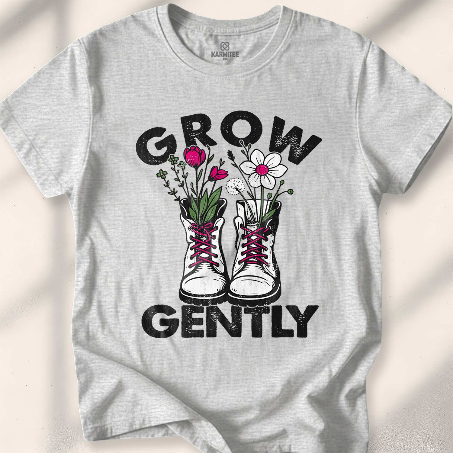 Grow Gently T-shirt - Sport Grey