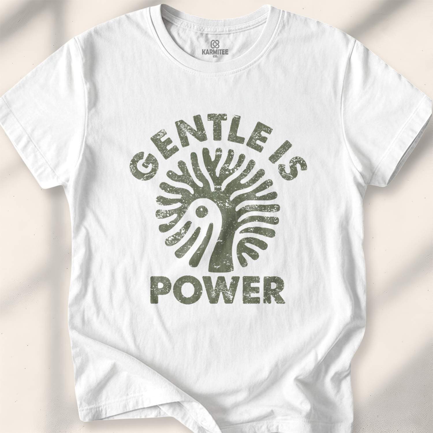 Gentle Is Power T-shirt - White