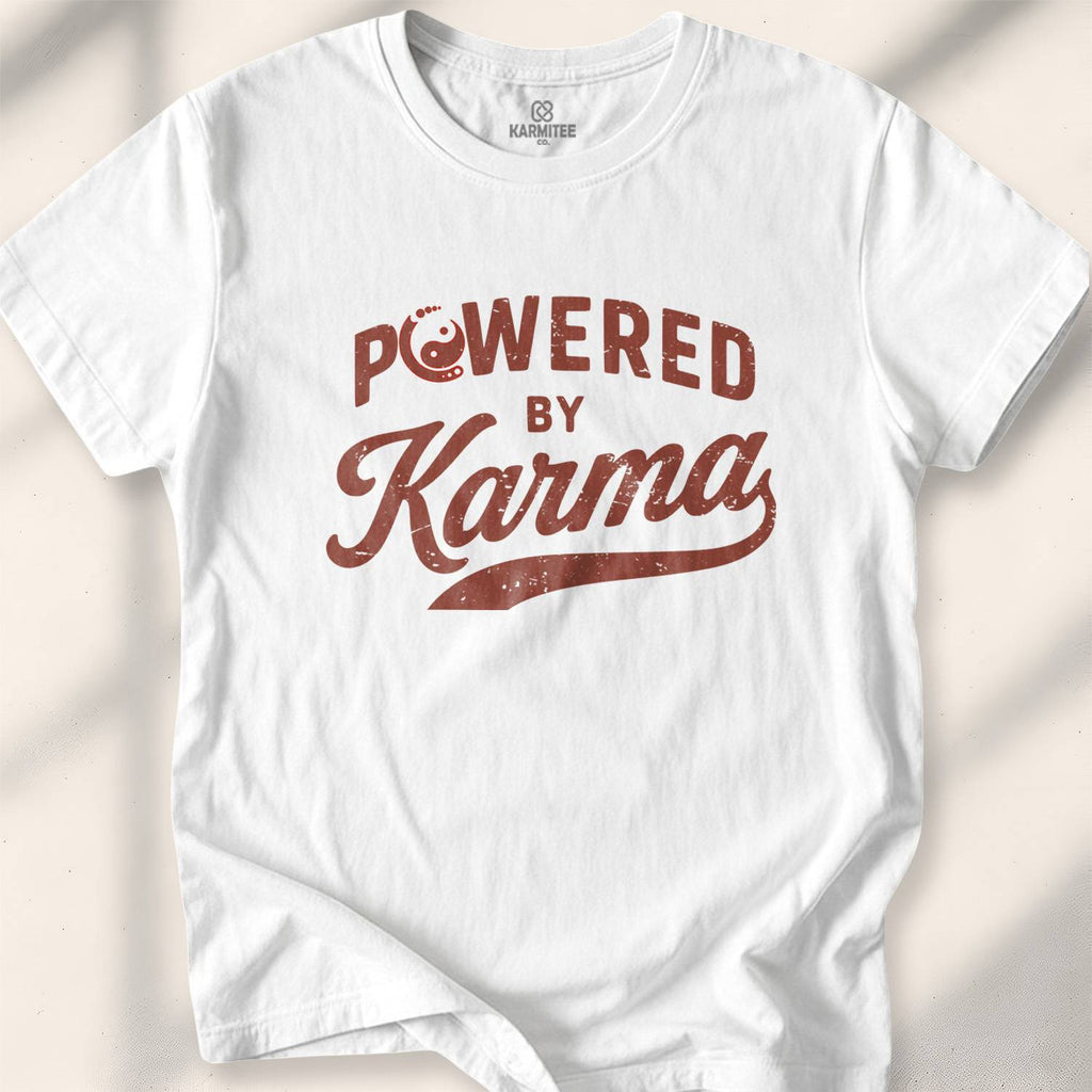 Powered By Karma T-shirt - White