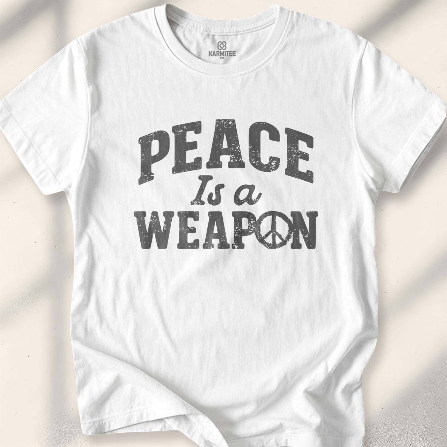 Peace Is A Weapon T-shirt - White