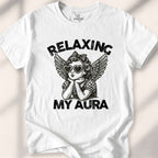 Relaxing My Aura T-shirt - White