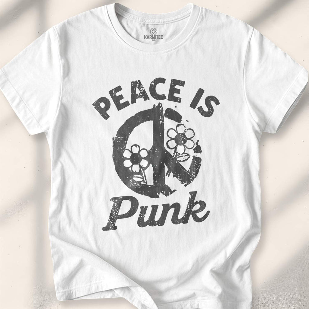 Peace Is Punk T-shirt - White