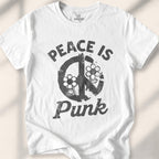 Peace Is Punk T-shirt - White