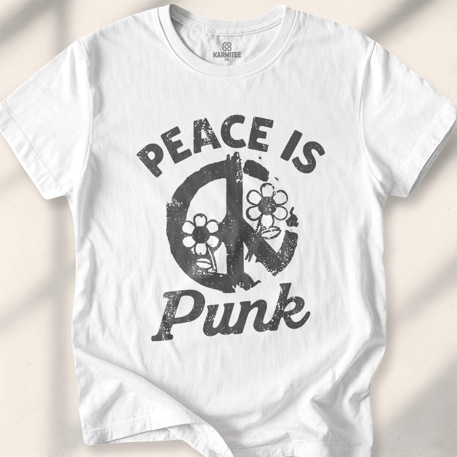 Peace Is Punk T-shirt - White