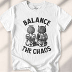 Balance The Chaos T-shirt - mindful power t-shirt - silent strength tee - centered rebel apparel - Karmitee urban zen in S - lifestyle