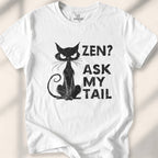Zen Ask My Tail T-shirt - White