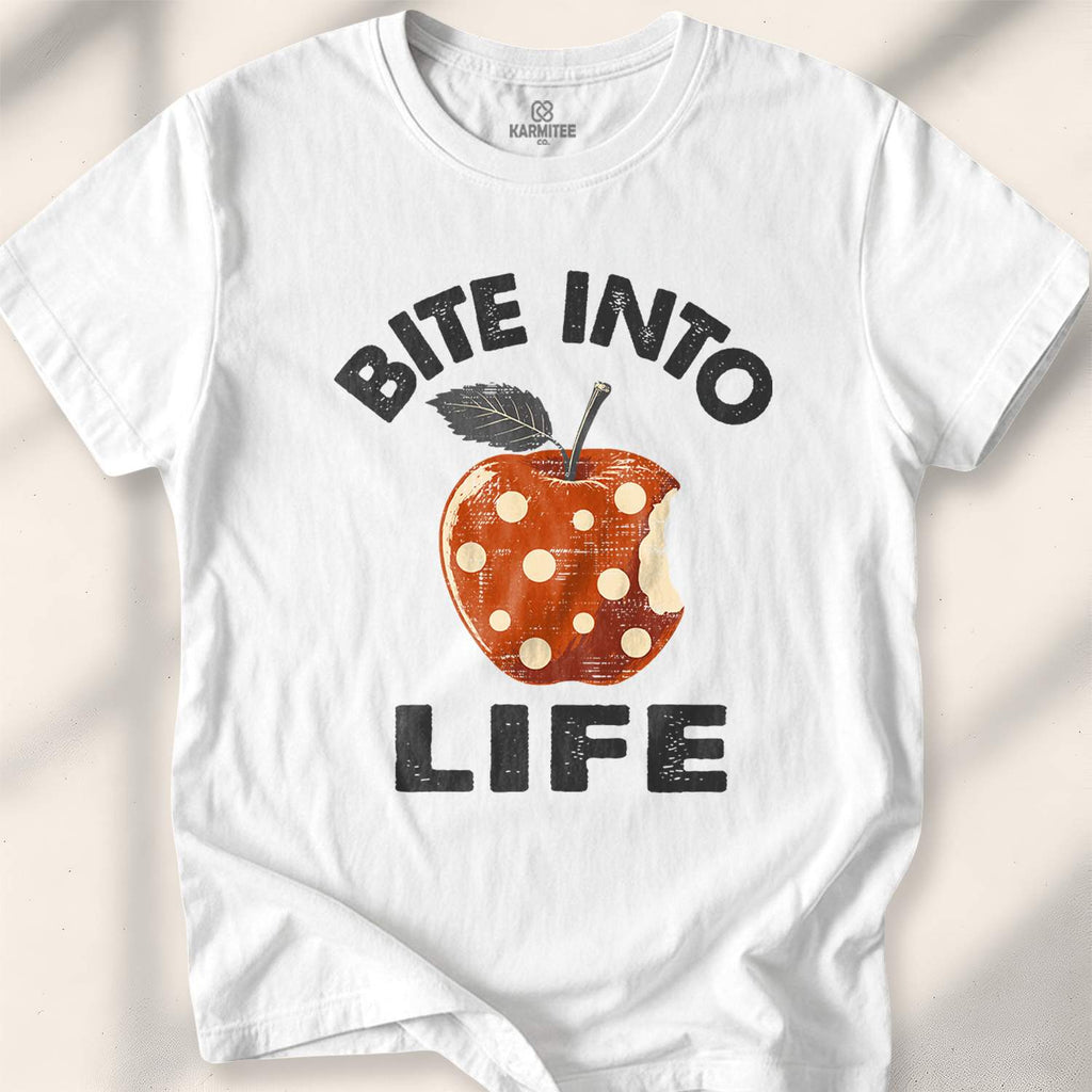 Bite Into Life T-shirt - White