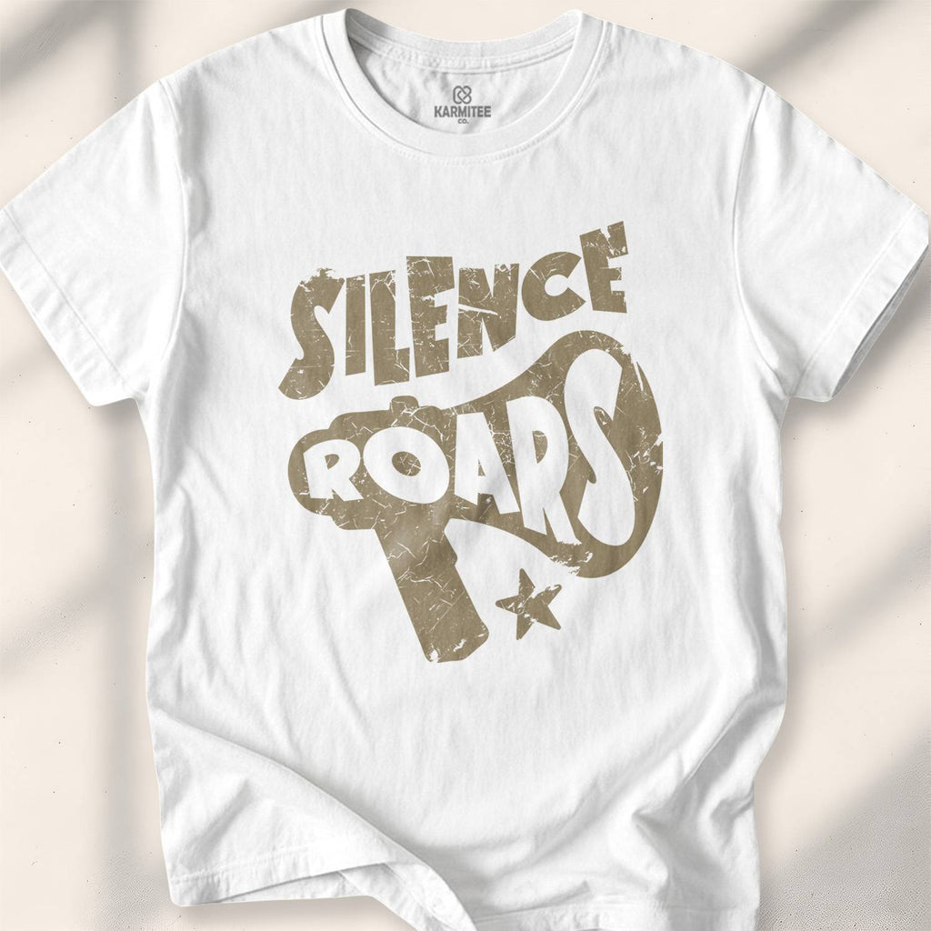 Silence Roars T-shirt - White