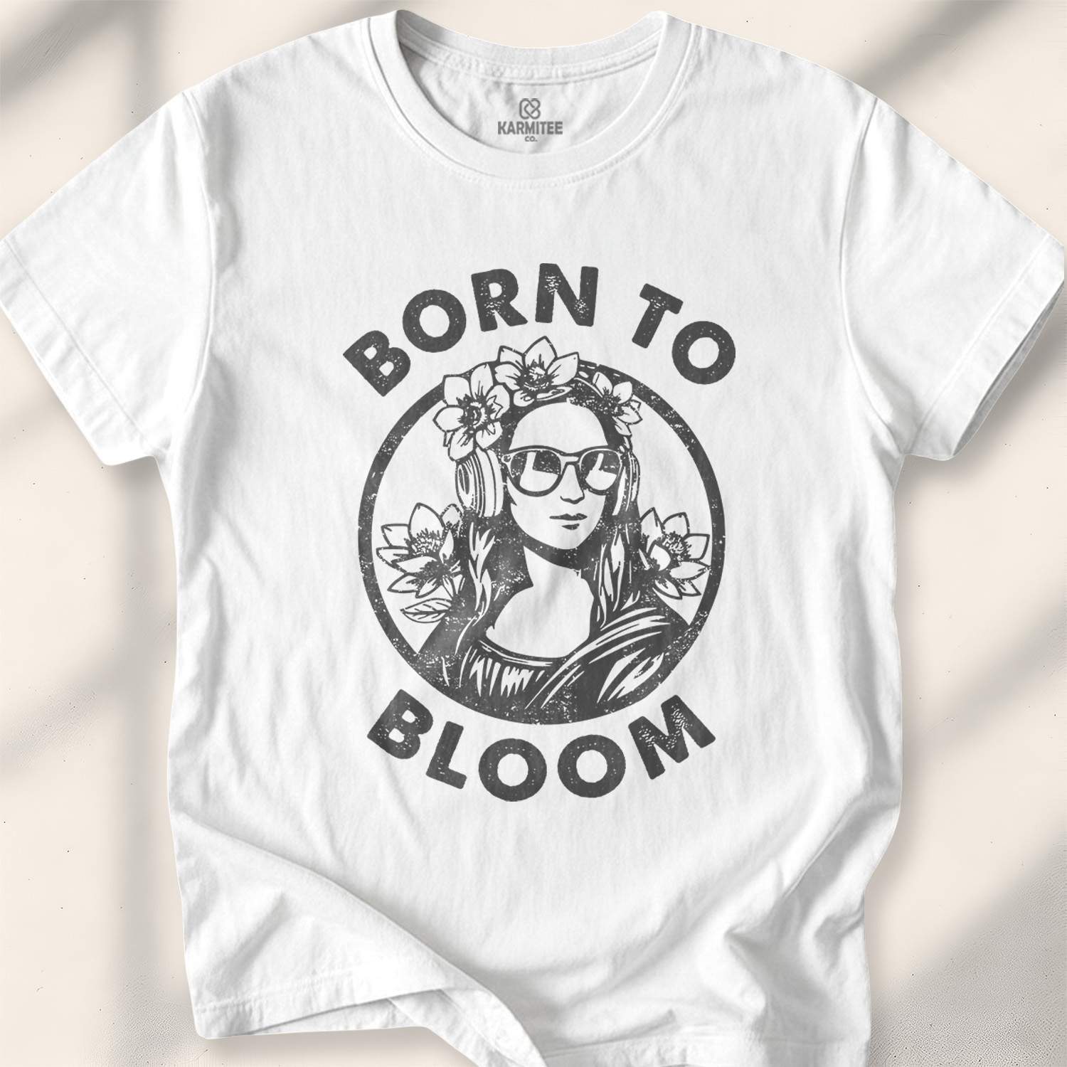 Born To Bloom T-shirt - White