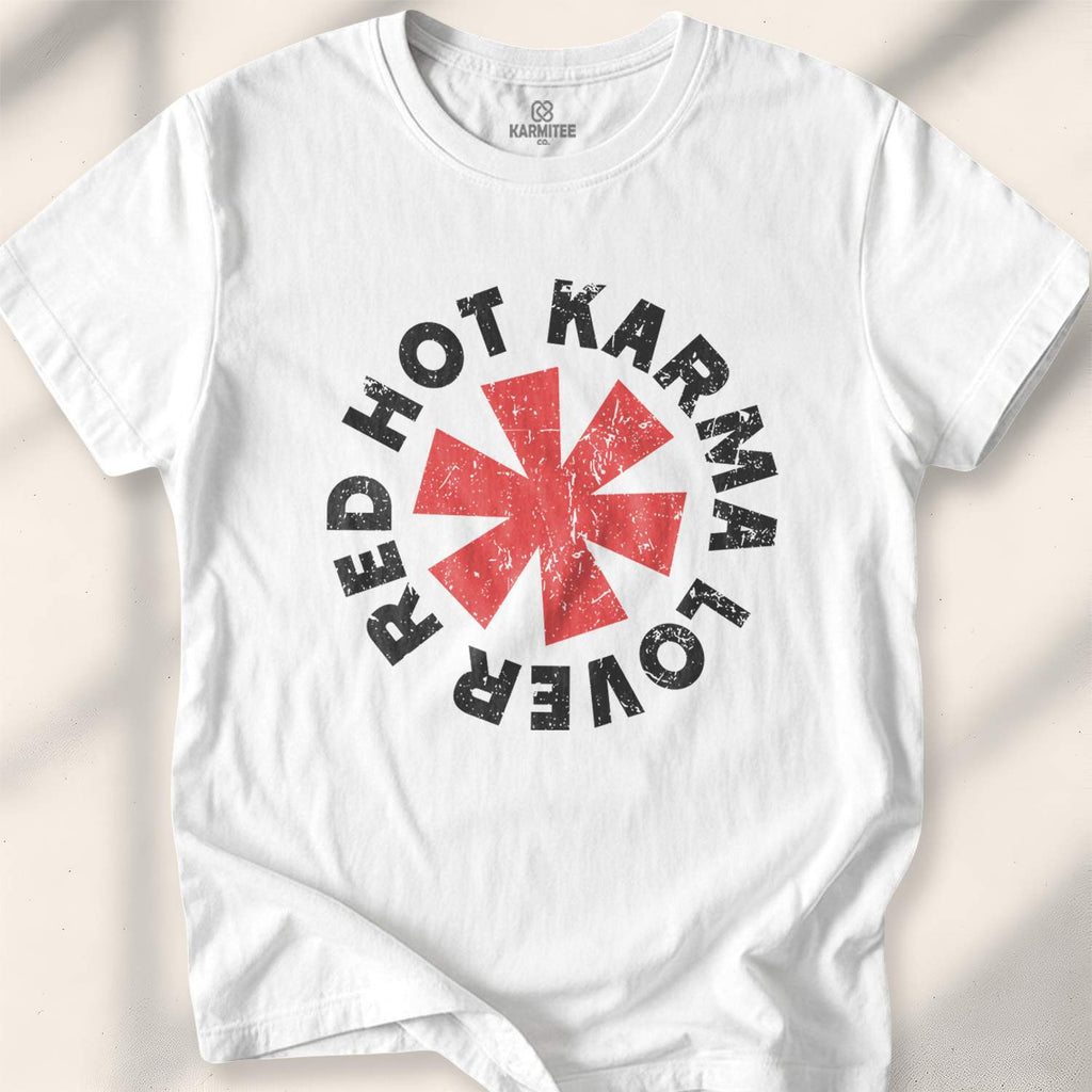 Red Hot Karma Lover T-shirt - White