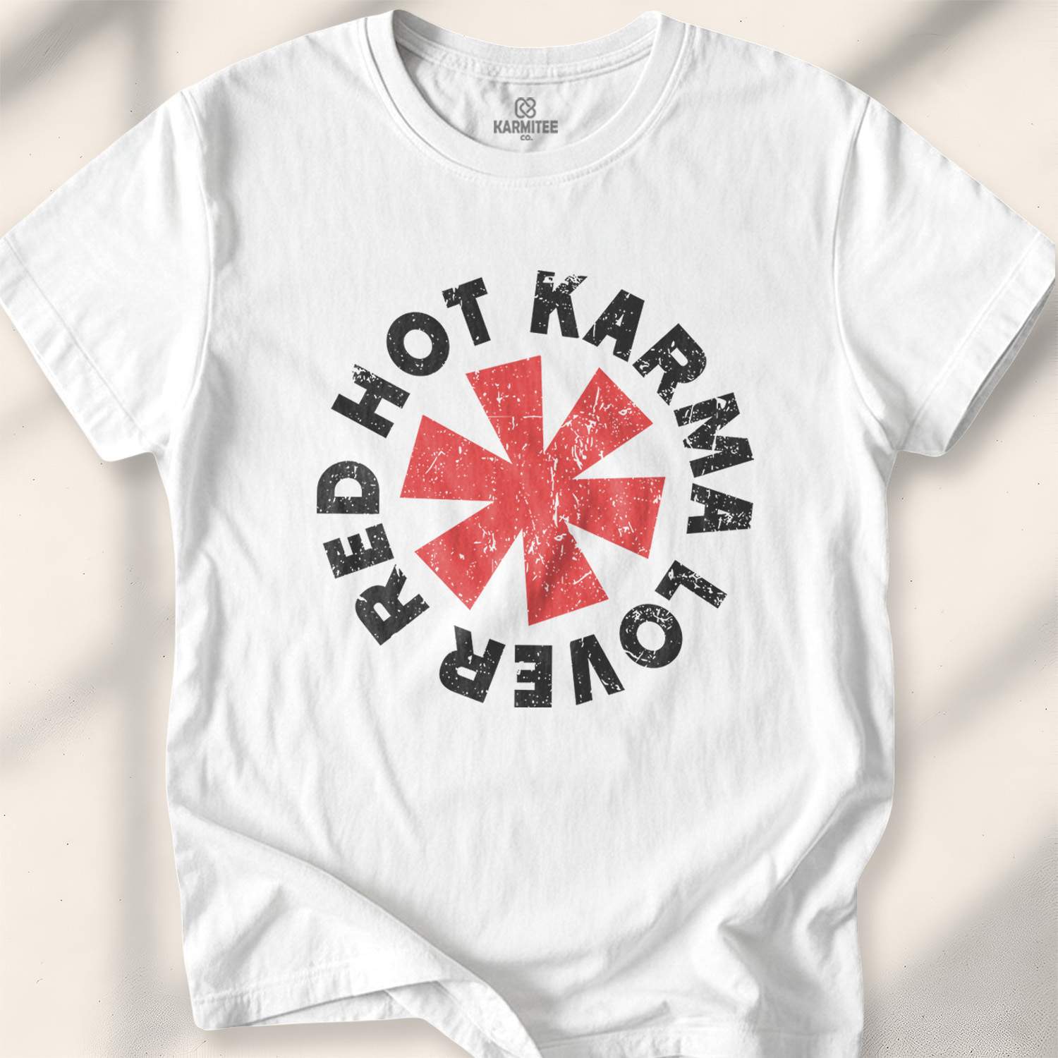 Red Hot Karma Lover T-shirt - White