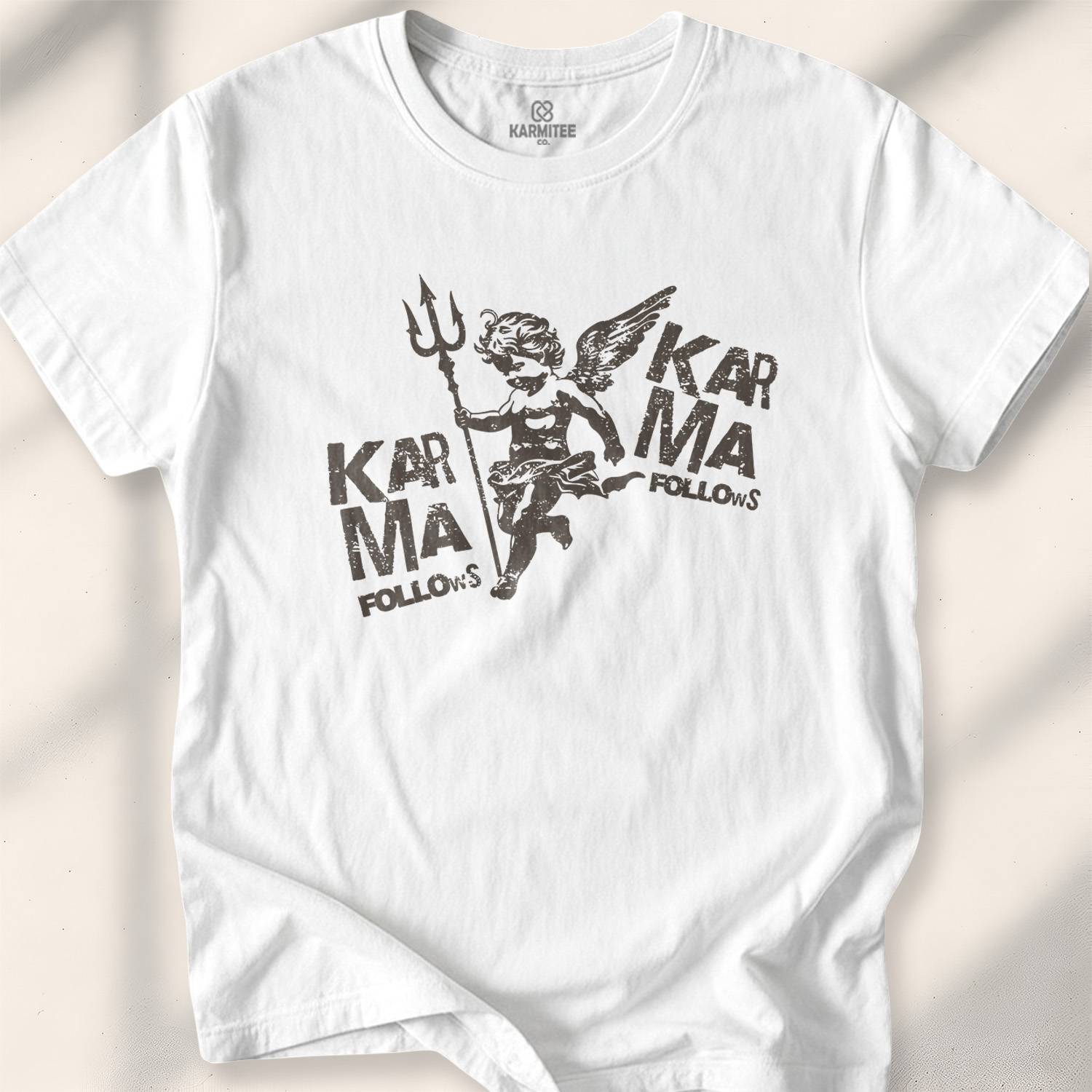 Karma Follows T-shirt - White